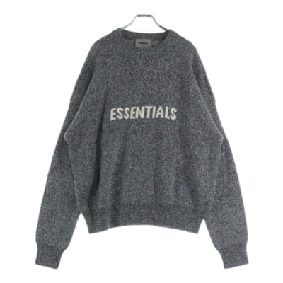 KNIT SWEATER クルーネックニットセーター グレー Sランク