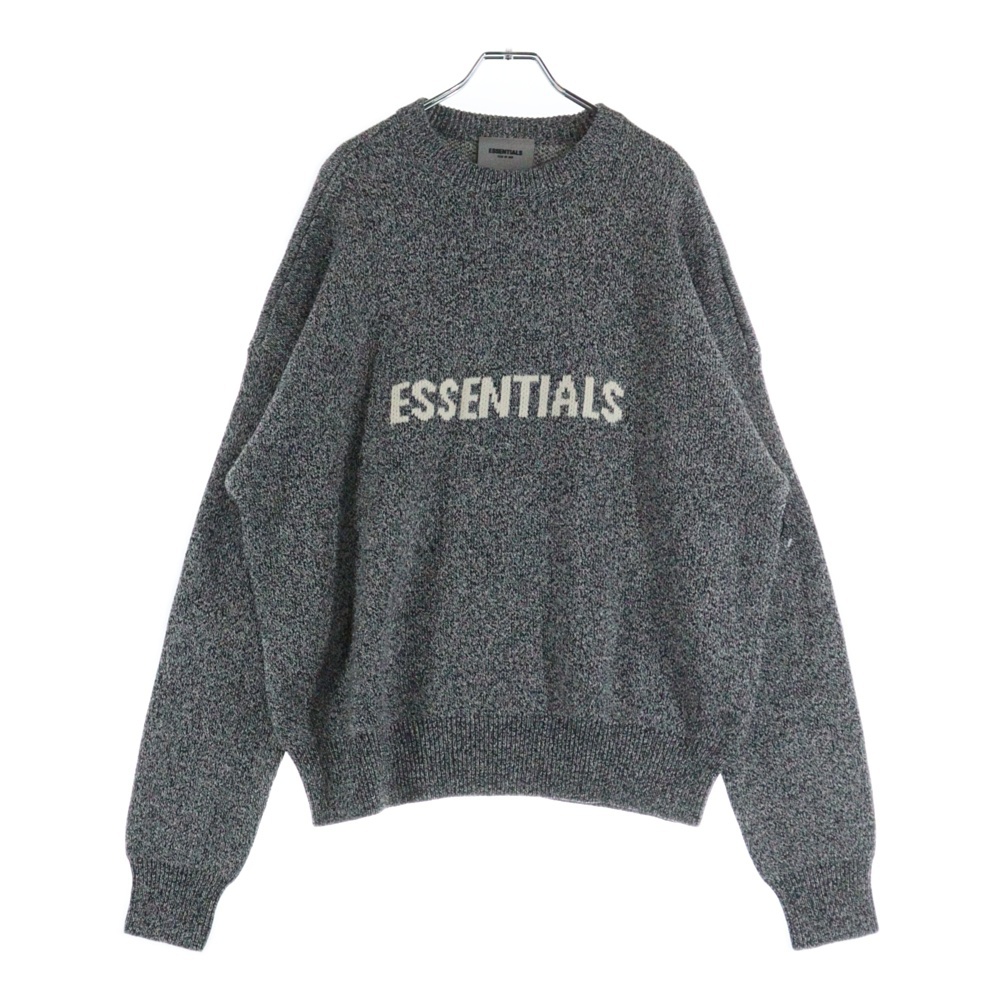 KNIT SWEATER クルーネックニットセーター グレー Sランク