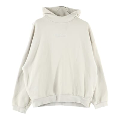HOODIE ラバーロゴ プルオーバースウェットパーカー フーディー ベージュ Sランク
