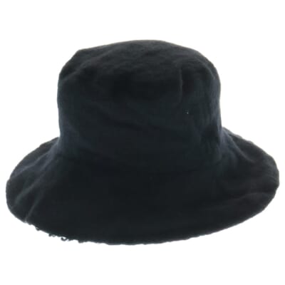WOOL NYLON TWEED GARMENT MILLED HAT ウールナイロン バケットハット ブラック 帽子 FL-K601 Aランク