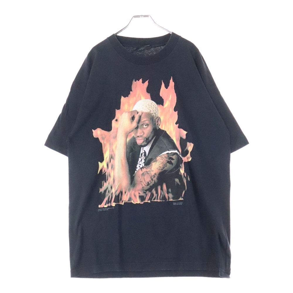 “DENNIS RODMAN デニスロッドマン00s 90s XL ブラック ヴィンテージ 90s DENNIS RODMAN デニス ロッドマン プリント 半袖T
