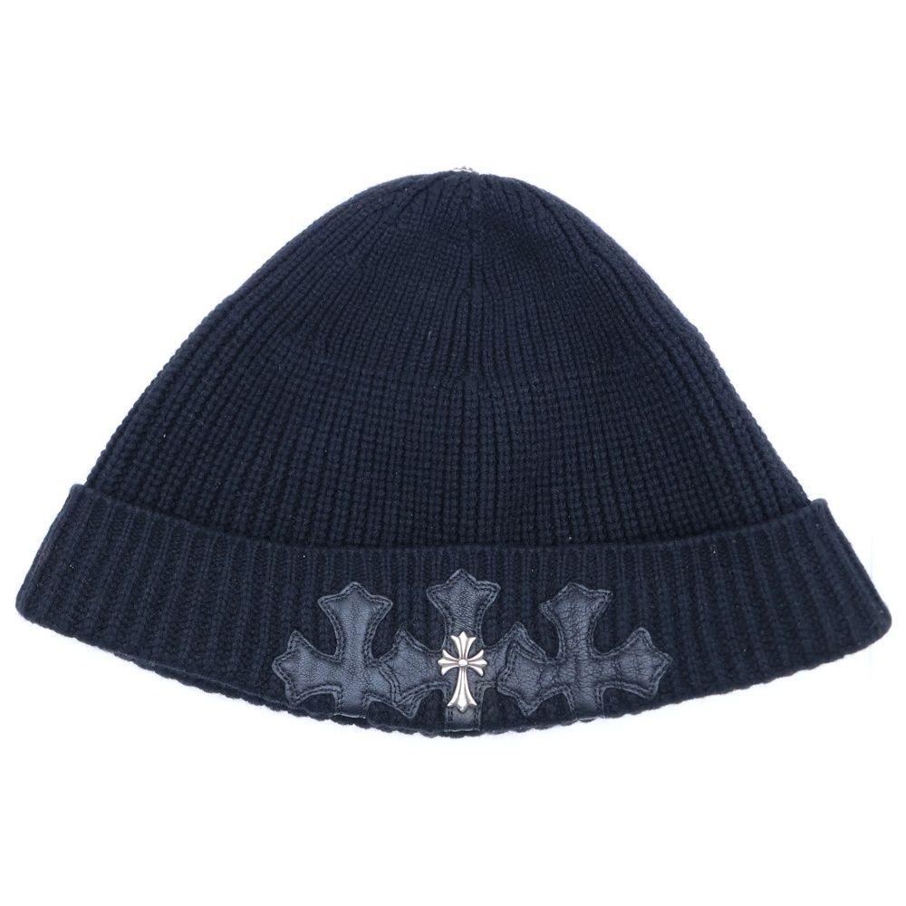 BEANIE BAIT & TACKLE タイニーCH セメタリークロスパッチ カシミア ビーニー ニット帽 ブラック Bランク