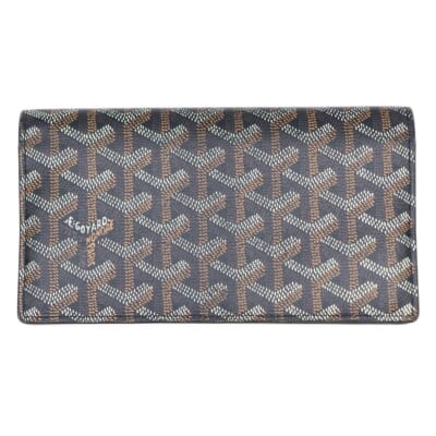 Richelieu Wallet リシュリュー ヘリンボーン 総柄 PVCレザーウォレット 2つ折り財布 ブラック Bランク