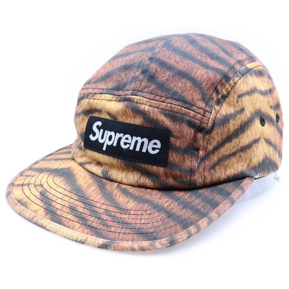 シュプリーム 25AW Washed Chino Twill Camp Cap Tiger ボックスロゴ