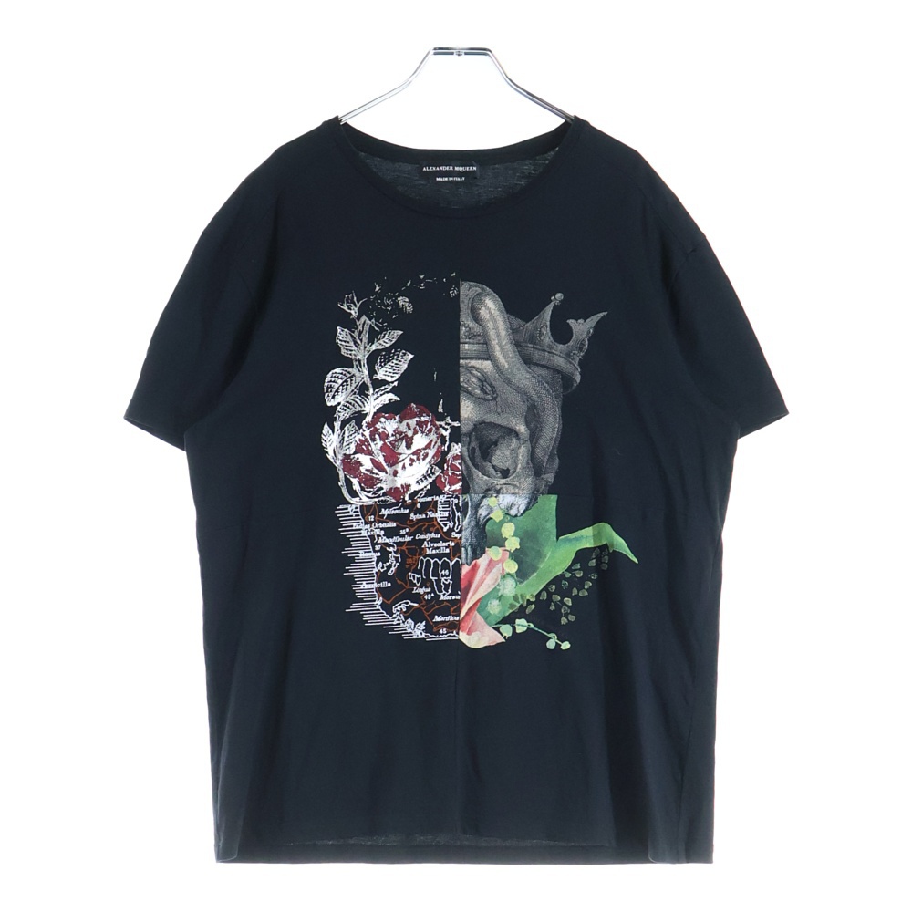 フロントプリント ドッキング半袖Tシャツ ブラック 520308 QLZ1A Bランク