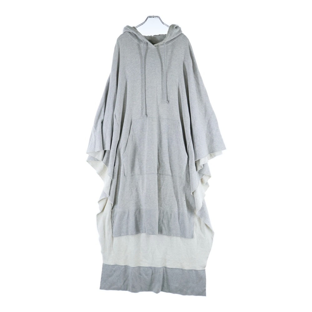 バックロゴプリントプルオーバースウェットパーカーコンチョ ワンピース グレー S32GU0066 Bランク