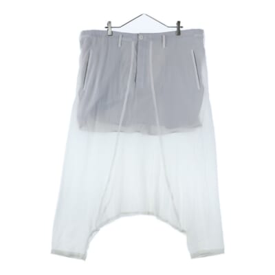 12M SILK DESIN SARROUEL PANTS シルクサルエル スラックスパンツ ホワイト HP-P39-537 Aランク