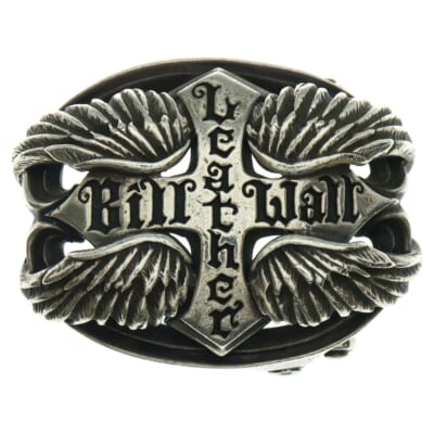 クロス ウィングモチーフ ベルト バックル シルバー Bランク