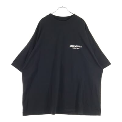 ロゴデザイン 半袖Tシャツ カットソー ブラック Aランク
