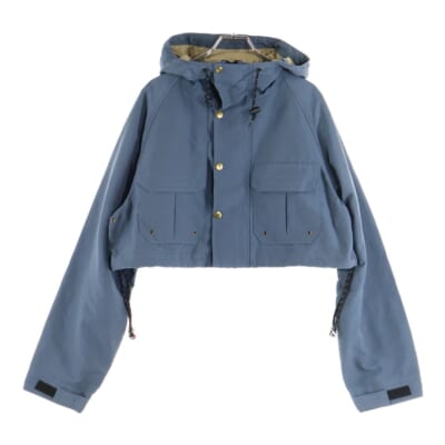 Cross Gail Parker ジップアップ フード マウンテンパーカー ショート丈 ネイビー K2303LJ001 Aランク