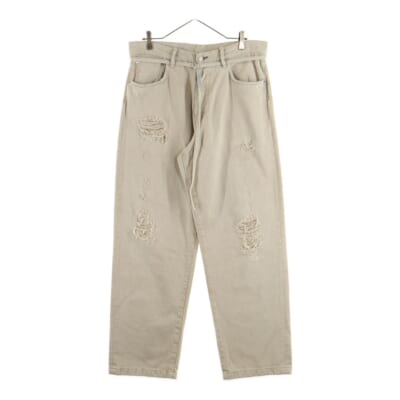 1991 Toj Pompeii Loose fit Jeans デニムパンツ ルーズフィットジーンズ ベルト付 ダメージ加工 グレー Aランク