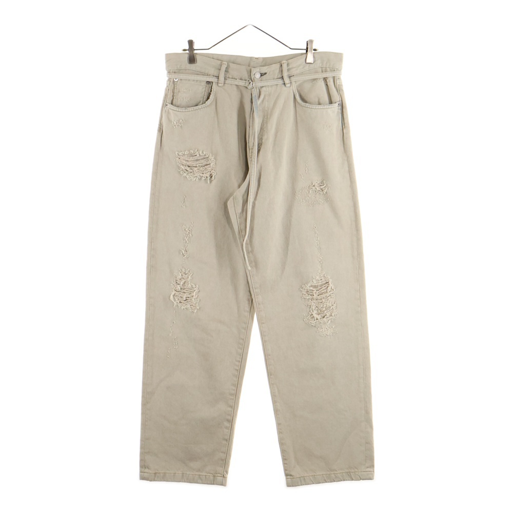 1991 Toj Pompeii Loose fit Jeans デニムパンツ ルーズフィットジーンズ ベルト付 ダメージ加工 グレー Aランク