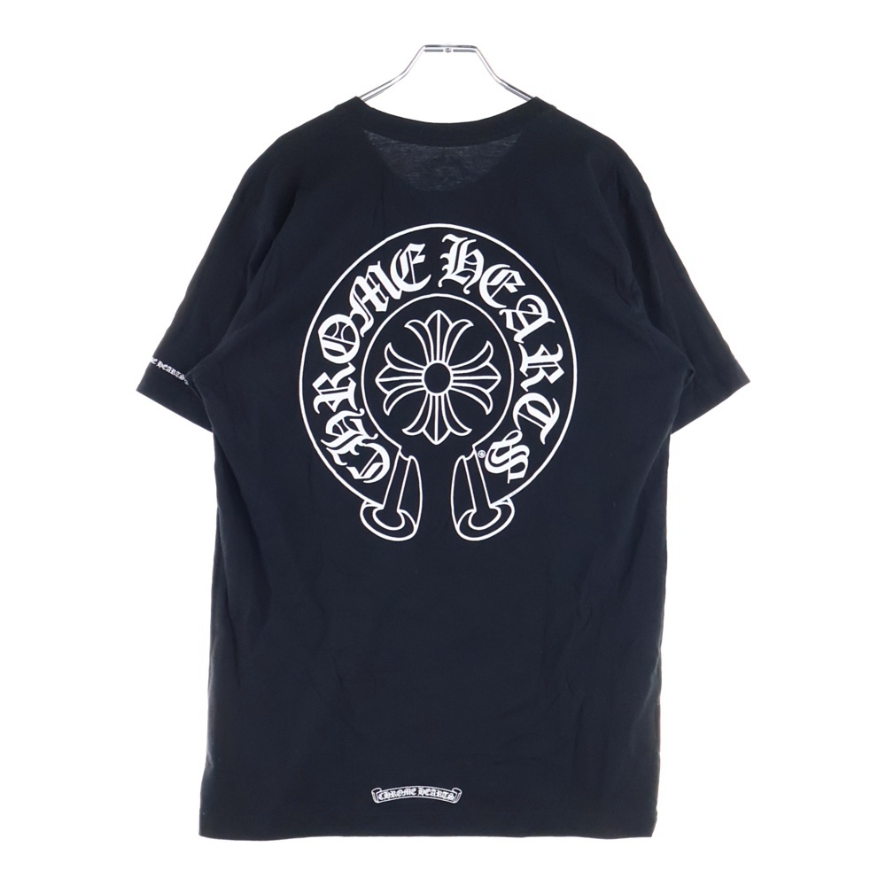 CHプラス バックホースシュー 半袖Tシャツ カットソー ブラック Aランク