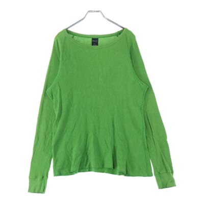 本人期 サーマル L/S T-shirt クルーネックサーマル長袖Tシャツ グリーン Bランク