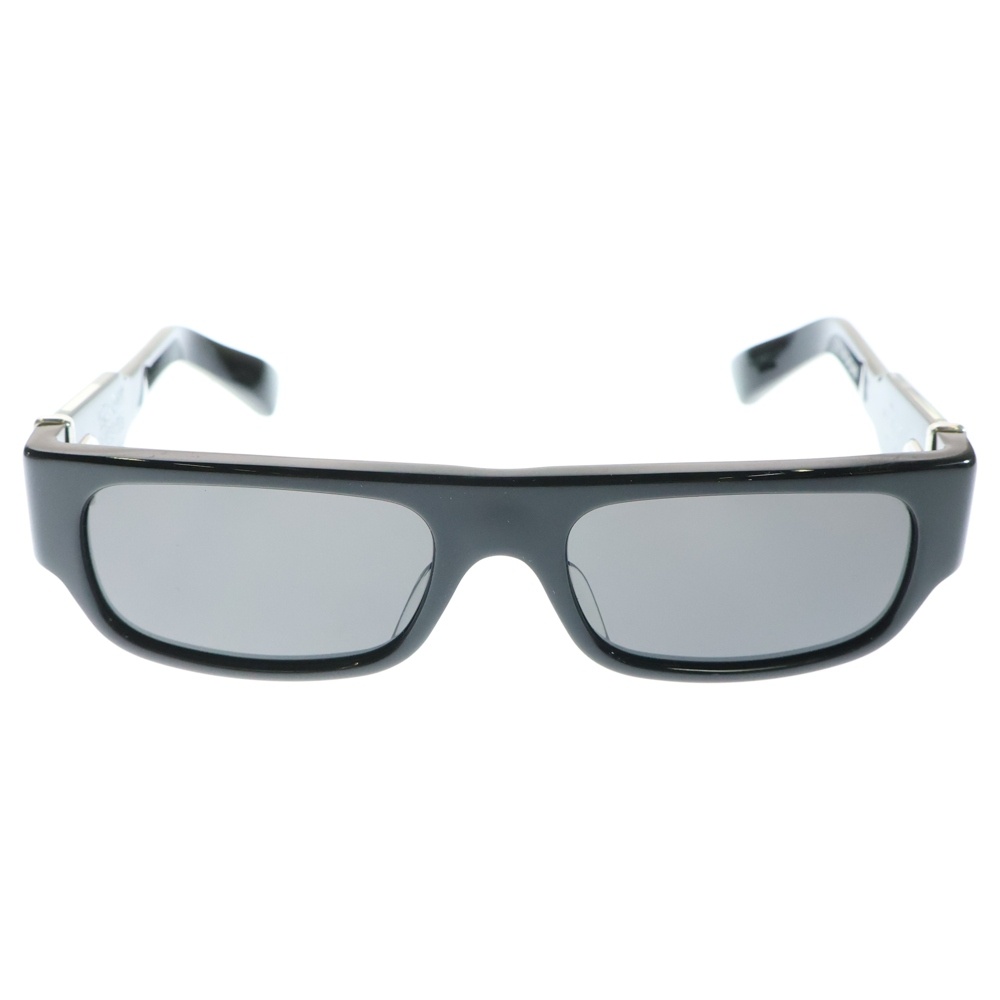 TRYVAGAGAIN CHプラス フレーム ウェリントンサングラス アイウェア 眼鏡 ブラック/シルバー Aランク