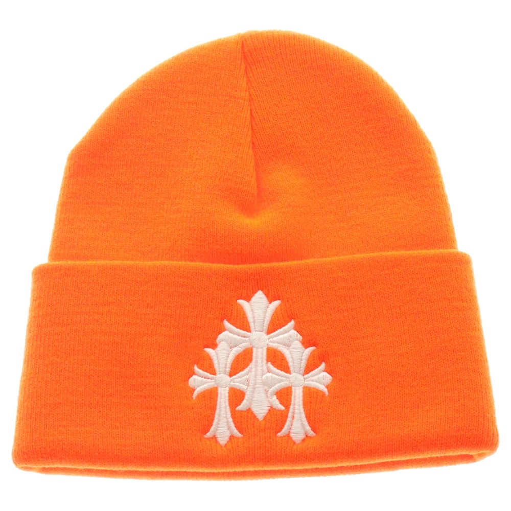WATCH CAP ウール ワッチキャップ トリプルクロスステッチ ビーニー帽子 オレンジ Sランク