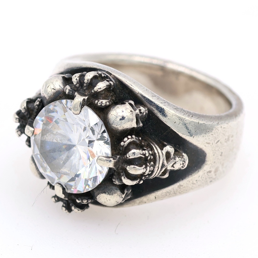 ジャスティンデイビス 王冠ヘリテージリング 13号 指輪 SV×オニキス