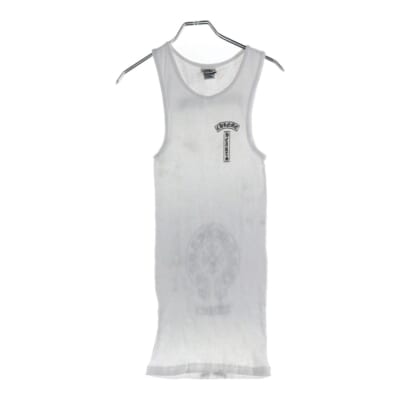 OLD Taipei FUCK YOU T-BAR TANK TOP オールドモデル 台湾限定 ファックユー Tバー バックホースシュープリント タンクトップ ノースリーブ ホワイト Bランク