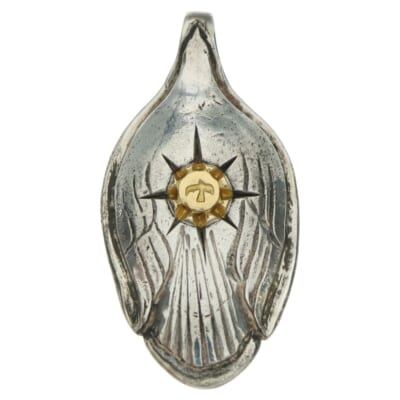 K18付きスプーン ペンダントトップ シルバー/ゴールド Bランク