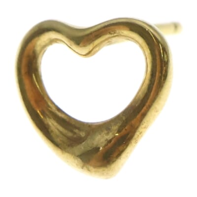 18K オープンハート ピアス ゴールド Bランク
