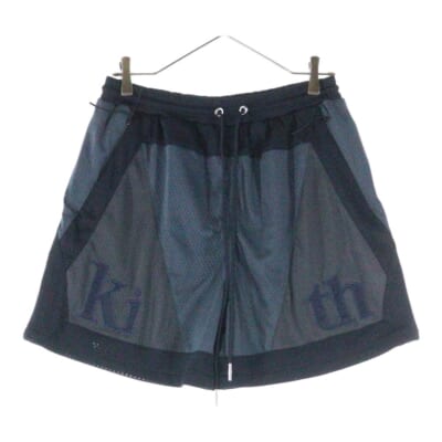 ロゴ刺繍 メッシュ ハーフ ゲームパンツ ネイビー Aランク