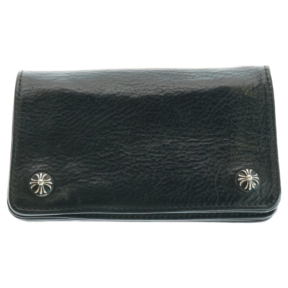 1ZIP 1ジップ クロスボールボタン レザーウォレット 財布 ブラック BCA362 Bランク