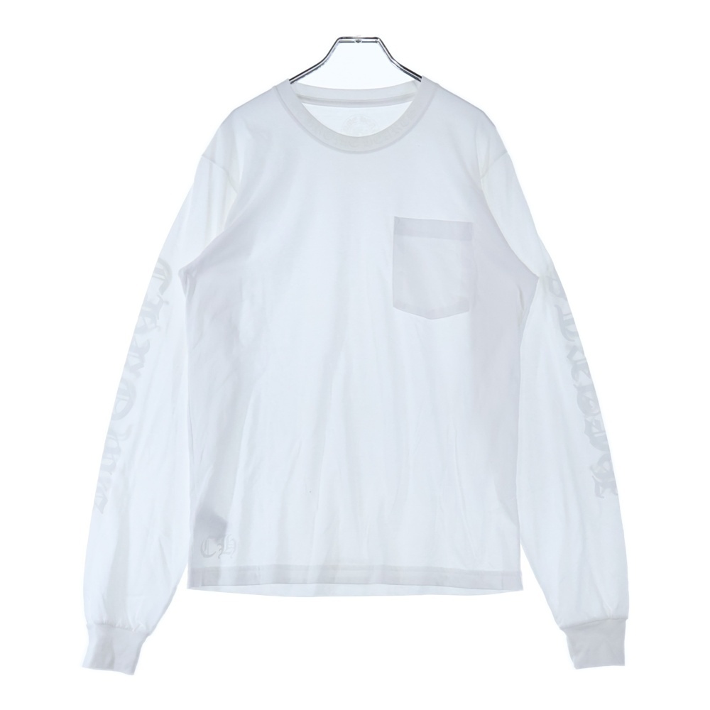 Old English Neck Logo L/S Tee ネック ロゴ プリント 長袖Tシャツ ホワイト Sランク