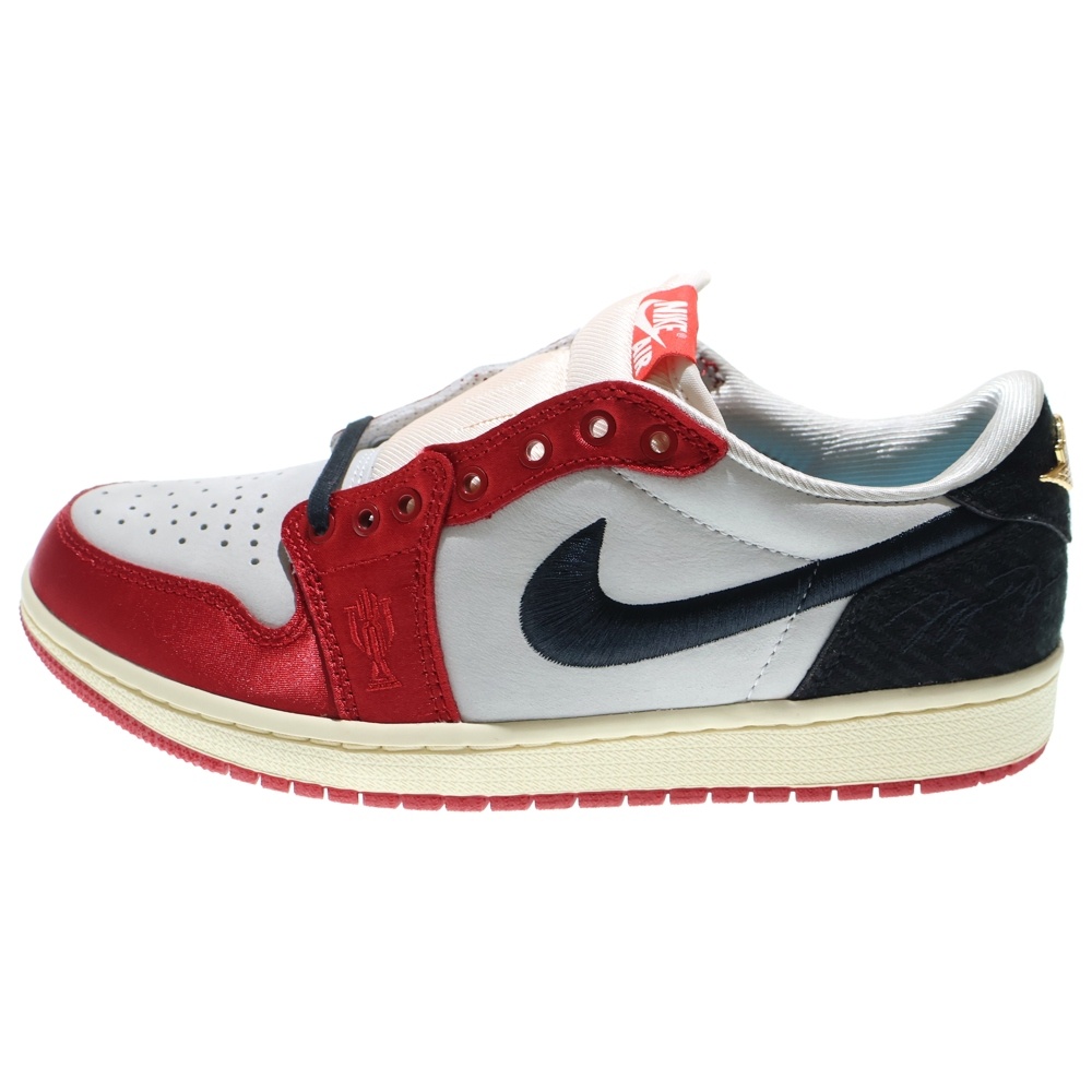 ×TROPHY ROOM AIR JORDAN 1 LOW OG トロフィールーム エアジョーダン1 ローカットスニーカー レッド/ブラック US8/26cm FN0432-100 Sランク