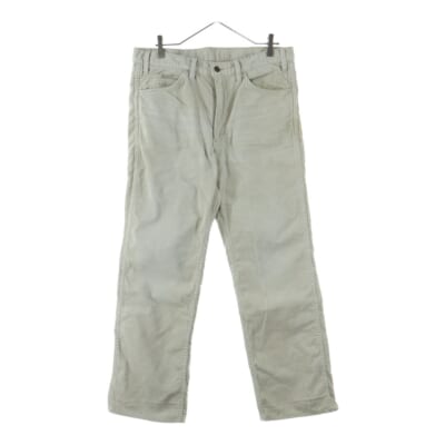 00s ビッグE 両面タブ ボタン裏刻印J ジップアップ コーデュロイパンツ ベージュ 8070 Bランク