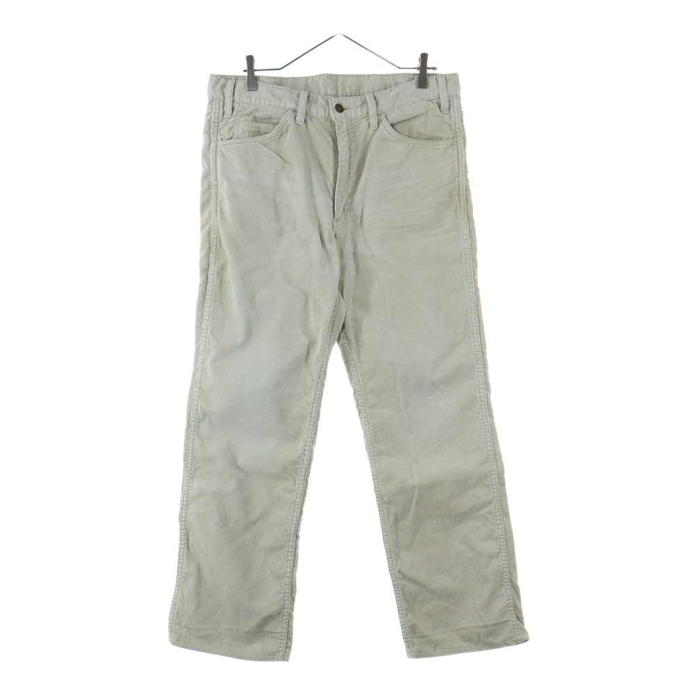 00s ビッグE 両面タブ ボタン裏刻印J ジップアップ コーデュロイパンツ ベージュ 8070 Bランク