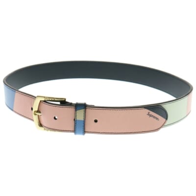 21SS × EMILIO PUCCI Leather Belt エミリオプッチ レザーベルト マルチカラー Sランク