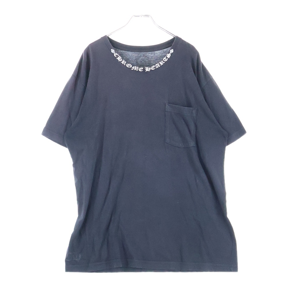 NECK LOGO TEE ネックロゴ バックプリント ホースシュー 半袖Tシャツカットソー ブラック Bランク