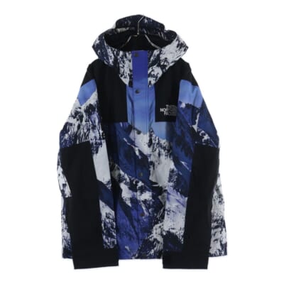 17AW ×THE NORTH FACE Mountain Parka ザノースフェイス 雪山 マウンテンパーカー ナイロンジャケット ブルー/ブラック NP61701I Sランク