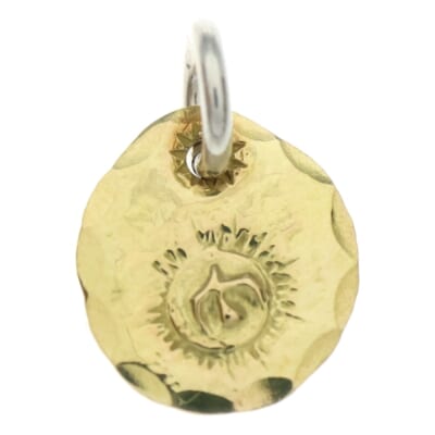 【現行】全金in太陽メタル大 ペンダントトップ ゴールド Bランク