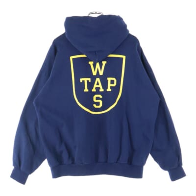 22AW CREST HOODY クレストフーディー バックプリント プルオーバーパーカー ネイビー Bランク