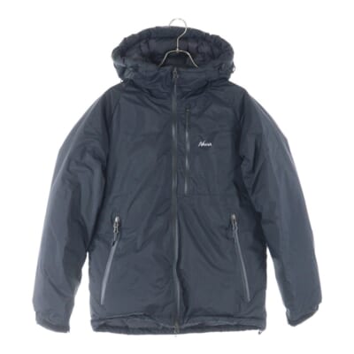 AURORA DOWNJACKET フーデッド ナイロン ダウンジャケット ブラック P-RR-11E Bランク