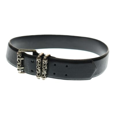 DOUBLE ROLLER ダブルピン ローラーベルト ブラック/シルバー Bランク