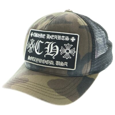 TRUCKER CAP CHパッチ メッシュトラッカーキャップ 帽子 カーキ Bランク
