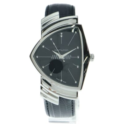 Ventura Quartz H24411732 ベンチュラ クォーツ 腕時計 黒文字盤 Sランク