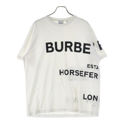 HORSE FERRY PRINT 8040691 ホース フェリー プリント クルーネック半袖Tシャツ カットソー ホワイト Aランク