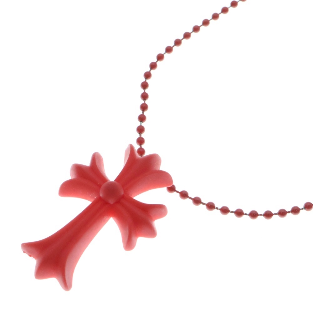 RUBBER CH CRS SML スモールCHクロス ラバーネックレス シリコン レッド BCA306 Bランク