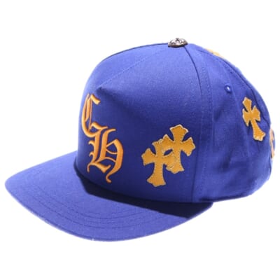 HAT 5 PANEL CAP BSBL SAX PRPL W/KLY GRN セメタリークロスパッチ ベースボールキャップ 帽子 ブルー/イエロー Sランク