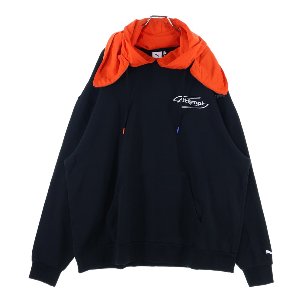 フロント刺繍ジップパーカー 598263-01 ブラック Sランク