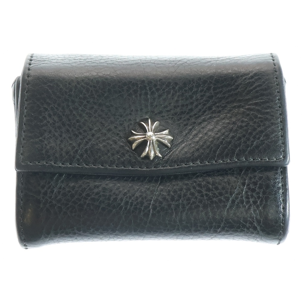 TINY WALLET タイニーレザーウォレット CHプラスボタン 財布 ブラック BCA372 Bランク