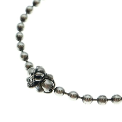 スカルクロスボーン ボールチェーン ネックレス シルバー Bランク