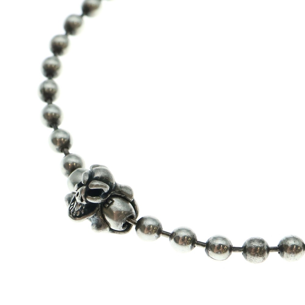 スカルクロスボーン ボールチェーン ネックレス シルバー Bランク