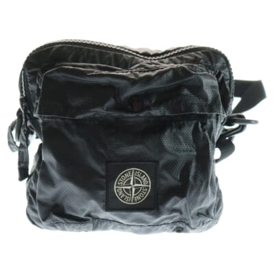 ロゴパッチ ナイロンショルダーバッグ ブラック 751590270 Bランク