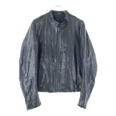 ここのえ期 ラムレザーシングルライダースジャケット ブラック Bランク