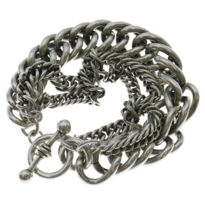 24AW Esa Multi Chains Bracelet マルチチェーンブレスレット シルバー Bランク