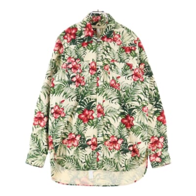 15SS フラワー バックアロープリント 長袖シャツ マルチ Bランク